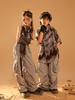 Ropa de Moda Infantil Hip-Hop Hiphop Marca Trendy Estilo Suelo de Desecho Ropa Infantil Hip-Hop Holgada Ropa Moderna para Actuación en Mesa de Baile para Niños y Niñas