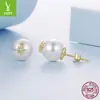 Los Nuevos Pendientes de Perla Estrella Explosiva de Plata de Ley S925 de Yinziyun Son Pendientes de Perla Estrella Estilo Barroco Simples y Clásicos