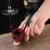 Sanda Sd726 Pipa Pipa para Fumar Saludable Pipa para Tabaco Baquelita Pipa Curva Pipa con Filtro Circulante