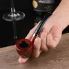 Sanda Sd726 Cachimbo Cachimbo Saudável para Fumar Cachimbo para Tabaco Baquelite Cachimbo Curvo Cachimbo com Filtro Circulante