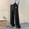 Pantalones rectos de Seda de Hielo para hombre, verano, delgados, de secado rápido, pantalones para hombre, marca de moda, verano, caída, pierna ancha, pantalones deportivos casuales