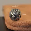 Yabin Retro Plata de Ley 999 Cuentas de Transferencia Hecho a Mano DIY Pulsera de Cuentas Budista Cuentas Espaciadoras de Plata Accesorios de Plata