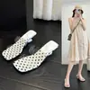 Sandalias Transparentes de Tacón Grueso Estilo Francés de Lunares para Mujer, Moda Verano 2026 Nuevas Sandalias Sexy de Tacón Alto