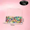 Amazon Fabricante Wholesale Papelería de Oficina Chinchetas Plástico Caja Plana 300 Piezas Chinchetas de Cabeza Plana Coloridas para Pared de Fotos