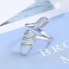 Anillo Abierto de Uña Creativo con Goteo de Pegamento de Personalidad Europea y Americana para Mujer, Juego de Uñas con Diamantes Versátil, Anillo de Joyería al por Mayor