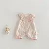 Romper de Verão Dianxi Novo Estilo Coreano com Bolinhas Macacão Body com Gola de Boneca para Bebê Macacão de Peça Única Estiloso para Bebê Roupa de Engatinhar