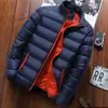 Comercio Exterior AliExpress Otoño Invierno Deportes Chaqueta de Algodón para Hombre Cuello Alto Cárdigan Parka de Algodón para Exteriores Chaqueta Informal Ropa de Algodón Cálida Ropa para Hombre