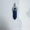 Venda Quente Pedra Natural Cristal Coluna Hexagonal Ametista Olho de Tigre Pedra Pingente Acessórios DIY Joias Atacado Joias