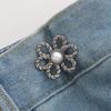 Herramienta de Ajuste de Cintura de Flor para Jeans, Hebilla de Ajuste de Talla para Pantalones de Cintura Ajustable, Hebilla de Ajuste de Cintura de Flor Desmontable