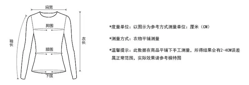 上衣测量展示图