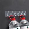 Gancho Adhesivo Fuerte Colgante de Pared de Cocina 6 Filas de Ganchos Transparente Esquina Baño Sin Clavos Sin Rastro Estante Colgante Gancho para Ropa