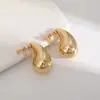Amazon Explosiones Gotas de Agua Clip para Oreja Mujer Moda Simple Pintura de Color Acrílico Mate Pendientes Venta al por Mayor