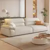 Minimalista Italiano Lujo Ligero Apartamento Pequeño Hogar Sofá Tela Tecnológica Fila Recta Apartamento Grande y Pequeño Cuero Resistente a Arañazos de Gato Sofá de Tres Plazas Velero