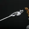 Grampo de Cabelo Estilo Étnico com Franjas Geométricas Vazadas, Grampo de Cabelo Moderno com Gotejamento de Óleo em Formato de Gota d'Água, Acessório de Cabelo Hanfu para Mulheres