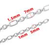 Cadena cruzada ovalada de acero inoxidable O chain 3:1 Tendencia de personalidad DIY Collar Pulsera Ropa Cadena DIY