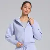 Conjunto deportivo para mujer de estilo americano, holgado, con capucha, para otoño e invierno, con pantalones de pierna ancha engrosados y forro polar, chaqueta corta con cremallera