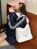 Bolsa de Tela Versátil Coreana para Mujer 2025 Nueva Casual con Letras Gran Capacidad Bolso de Hombro Cruzado Bolso Tote Bolso Simple para Mujer