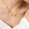 Collar colgante estilo chino versátil ins de doble cara, temperamento Fuxi, festivo, venta al por mayor, femenino, transfronterizo, acero de titanio, no se decolora