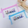 Estuche para Bolígrafos Zootopia Bolsa de Almacenamiento de Documentos de Malla A6 Bolsa de Almacenamiento de Material Escolar para Estudiantes Estuche Transparente de Malla con Dibujos Animados