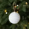 Estilo Nórdico Nuevo 8cm Bola Envuelto en Cuerda de Cáñamo Accesorios Bola de Espuma Envuelto en Cuerda de Algodón Colgantes para Árbol de Navidad Transfronterizo