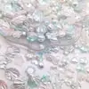 Pulsera de Cuentas Hecha a Mano Estilo Barroco Azul Claro Pulsera de Concha con Lazo Perla Cuentas Espaciadoras Agujero Recto Fresca Dulce