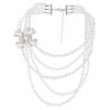 Collar de perlas de imitación multicapa con joyas transfronterizas de Europa y Estados Unidos, cadena de suéter con flores de diamantes de joyería exagerada NK23660