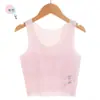 Ropa interior para niñas Verano Seda de Hielo Sin Marcas Bra de Desarrollo para Estudiantes Ligero Transpirable Lindo Cómodo Chaleco Pequeño para Niñas