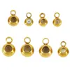 Aço Inoxidável Stopper de Silicone Embutido Contas de Posicionamento Ajustáveis Chapeado a Vácuo Ouro 18K Acessórios para Joias DIY Corrente Contas Telescópicas