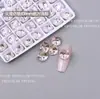 K9 nuevo super flash punta afilada imitación circonio tallado 8mm cuadrado grueso broca para uñas colorida forma de cuadrado para pileta de uñas joyería de uñas 26