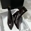 Botas femininas de inverno estilo coreano, elegantes, com forro de pelúcia, bico fino, salto alto com salto grosso, versáteis para o trabalho, com sola macia, elásticas, de ajuste justo