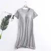Estilo Nuevo de Primavera y Verano para Dropshipping, Vestido de Casa de una Pieza de Talla Grande, Ajuste Holgado, Manga Corta, con Almohadillas en el Pecho y Bordes Fruncidos, Adecuado para Usar Afuera