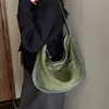 Bolsa Retro Fosca Relaxante para Mulheres 2025 Nova Bolsa de Ombro Único Transversal Grande Capacidade para o Dia a Dia Bolsa Tote Bolsa Saco
