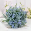 Plantas verdes artificiales, césped simulado con 15 frutos de Milán, decoraciones DIY para bodas, hogar y sala de estar, césped artificial de plástico al por mayor