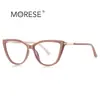 Armazón Original de Moda Ojo de Gato 2239 Ultra-Ligero Tr90 Estilo Dulce Gafas Sin Graduación para Mujer para Caras Grandes, Adelgazantes, Esenciales para Fotografía Callejera