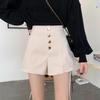 Calça Casual Explosiva Feminina Outono e Verão Novo Cintura Alta Emagrecimento Solta Perna Larga Calças Roupa Externa Shorts Base Versátil Botas Tendência