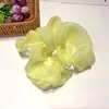 Nova coréia de grandes dimensões de seda brilhante cor sólida anel intestino grande anel de cabelo anel de cabelo elegante de seda laço de cabelo anel de cabelo acessórios para o cabelo