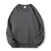 Nova Blusa de Moletom Masculina/Feminina de Tecido Grosso, Estilo Simples, Cor Sólida da Moda, Gola Redonda, Caimento Solto para Uso Casual no Outono