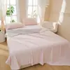 Edredón Fresco de Seda Helada para Verano, Edredón de Aire Acondicionado, Lavable a Máquina, Individual y Doble, Dormitorio Estudiantil, Edredón Delgado de Verano
