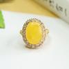 Anillo de Ámbar Natural Aiyu Anillo de Cera de Abeja Joyería de Estilo Étnico Fábrica Venta al por Mayor y Entrega S3120411