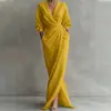 Vestido sencillo de color liso estilo francés, nueva colección de otoño, moda europea y americana transfronteriza para mujer, elegante y sofisticado vestido de noche