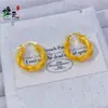 Novos Brincos Mobius de Veludo Escovado da Loja de Ouro, Brincos Torcidos de Flor de Luxo Leve de Alta Qualidade para Mulheres Atacado