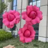 Rosas de color hada de 3 cabezas con pétalos desplegables, flores artificiales, flores falsas para decoración de bodas y del hogar, venta al por mayor