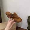 Chanclas de hebilla estilo coreano para mujer, adecuadas para usar al aire libre, sandalias planas antideslizantes de verano 2026, chanclas de estilo retro francés