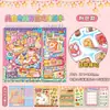 Livro de Adesivos Jogo Divertido de Desafio da Ziyi Aki para Crianças Artesanato Divertido DIY Livro Silencioso Brinquedo Alívio de Estresse Adesivos