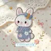 Nuevo Parche Bordado de Conejito Qipao de Dibujos Animados Parche DIY para Diarios, Accesorios de Ropa, Logotipo Bordado, Insignia Bordada
