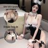 Lingerie Sexy Uniforme de Coelho Sexy Meias de Seda Roupas Transparentes de Tentação Peça Única Maid Menina Gato Role Play