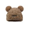 2026 Novo Estilo Chapéu de Urso Fofo Peludo Quente e Espessado Chapéu de Outono e Inverno para Mulheres Chapéu de Lã Tricotado de Pelúcia