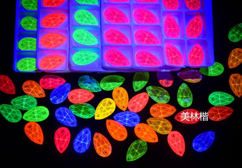 玻璃手缝钻霓虹荧光平扣diy饰品配件服装辅料批发 (3)