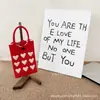 Bolsa con Tema de Amor, Bolsa de Punto para Teléfono Móvil de Verano, Bolso de Mano Portátil de Silicona Estilo Coreano que se Puede Llevar Cruzado, un Artículo Imprescindible para Salir