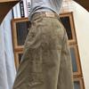 Jeans Americanos de Tiro Alto Pierna Ancha Sueltos para Mujer 2025 Caqui Petite Rectos de Largo Completo Modernos